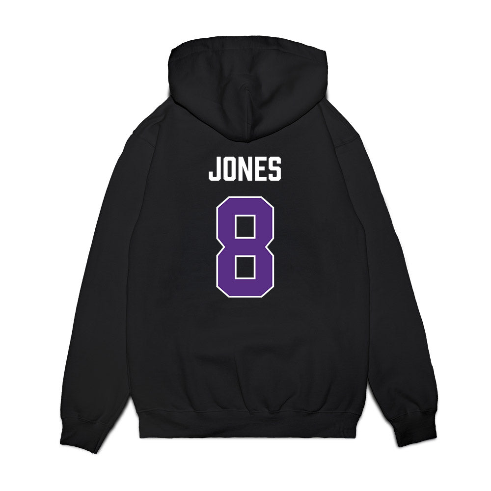 TCU - NCAA Men's Basketball : Robert Jones - Vintage Basketball Premium Hooded Sweatshirt-1