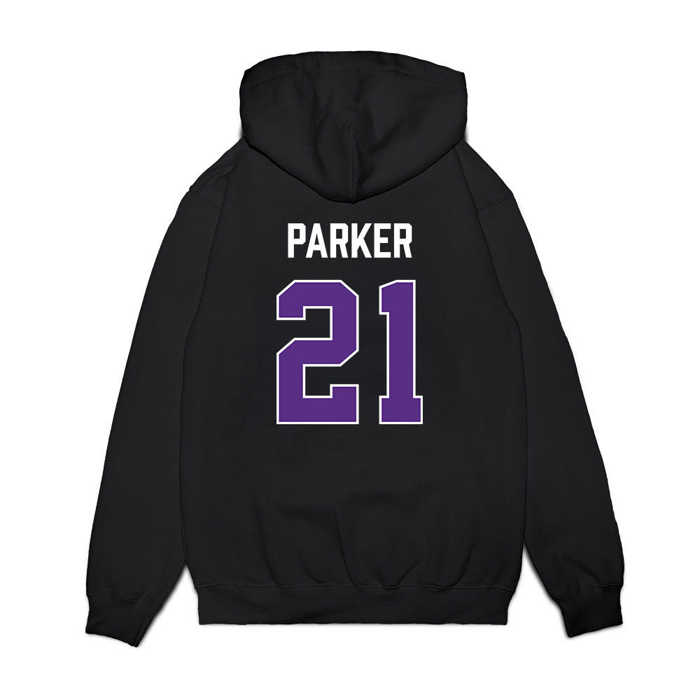 TCU - NCAA Women's Basketball : Taliyah Parker - Vintage Basketball Premium Hooded Sweatshirt-1