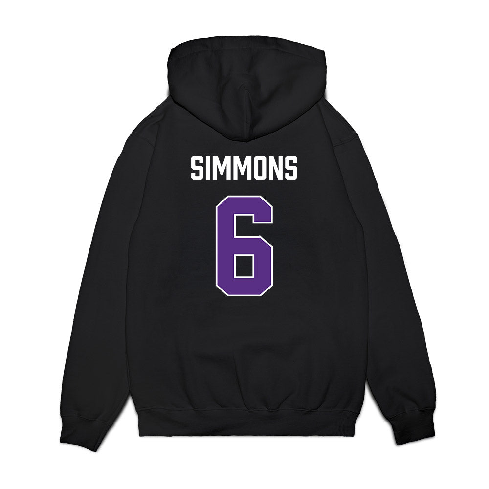 TCU - NCAA Men's Basketball : Ashton Simmons - Vintage Basketball Premium Hooded Sweatshirt-1