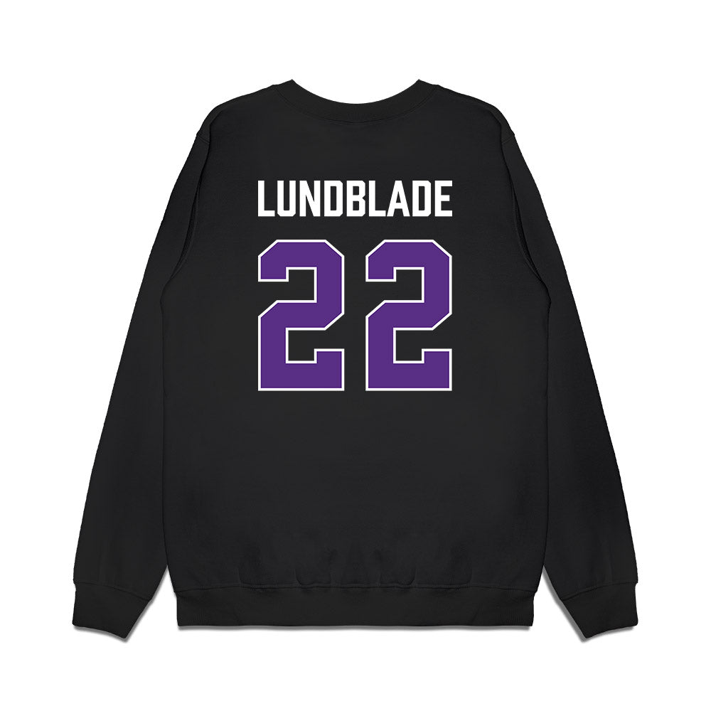 TCU - NCAA Men's Basketball : Tyler Lundblade - Vintage Basketball Premium Crewneck Sweatshirt-1