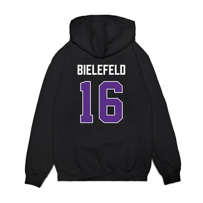 TCU - NCAA Women's Basketball : Clara Bielefeld - Vintage Basketball Premium Hooded Sweatshirt-1