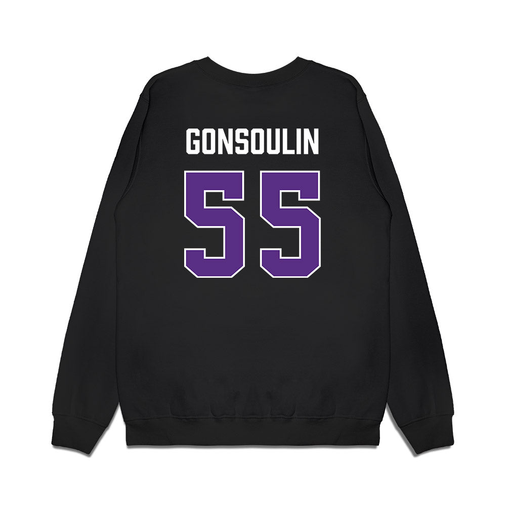 TCU - NCAA Men's Basketball : Zach Gonsoulin - Vintage Basketball Premium Crewneck Sweatshirt-1