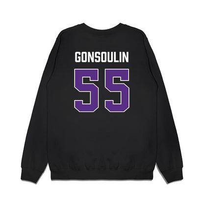 TCU - NCAA Men's Basketball : Zach Gonsoulin - Vintage Basketball Premium Crewneck Sweatshirt-1