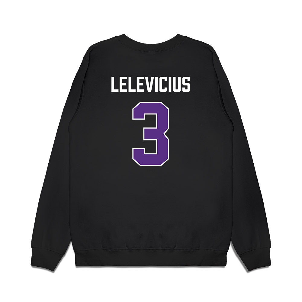 TCU - NCAA Men's Basketball : Liutauras Lelevicius - Vintage Basketball Premium Crewneck Sweatshirt-1