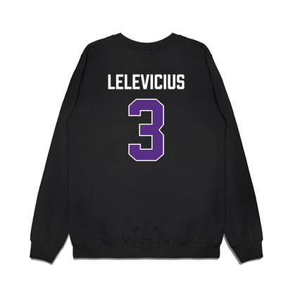 TCU - NCAA Men's Basketball : Liutauras Lelevicius - Vintage Basketball Premium Crewneck Sweatshirt-1