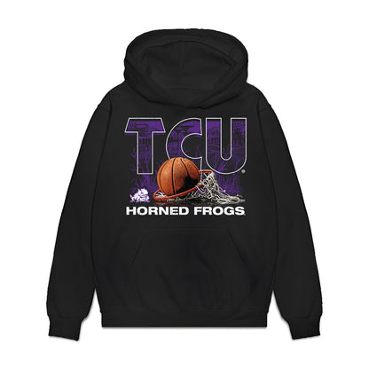 TCU - NCAA Men's Basketball : Xavier Edmonds - Vintage Basketball Premium Hooded Sweatshirt-0