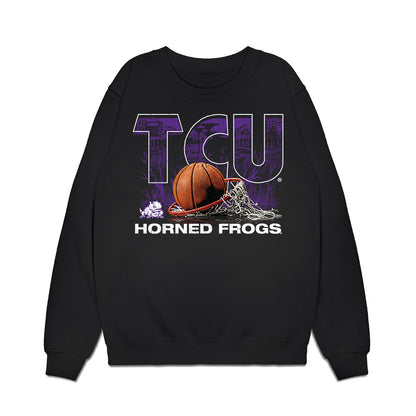 TCU - NCAA Men's Basketball : Zach Gonsoulin - Vintage Basketball Premium Crewneck Sweatshirt-0