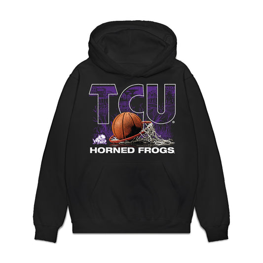 TCU - NCAA Men's Basketball : Tyler Lundblade - Vintage Basketball Premium Hooded Sweatshirt-0