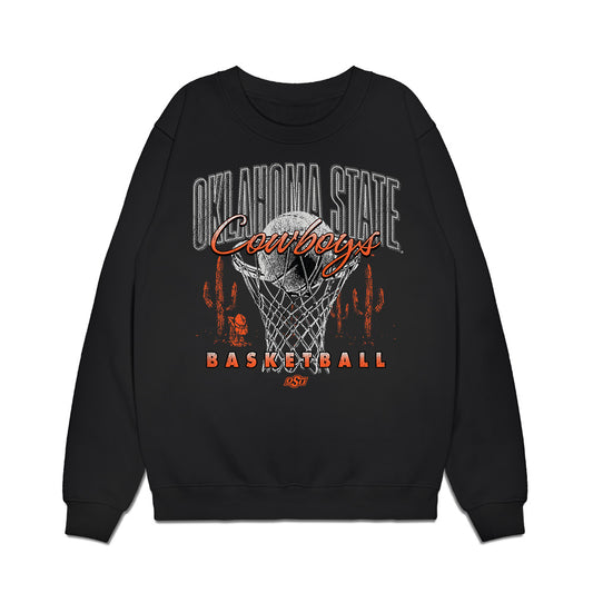 Oklahoma State - NCAA Men's Basketball : Jaylen Curry - Vintage Basketball Premium Crewneck Sweatshirt-0