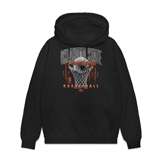 Oklahoma State - NCAA Men's Basketball : Jaylen Curry - Vintage Basketball Premium Hooded Sweatshirt-0
