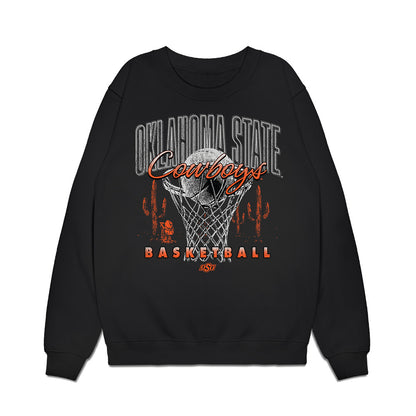 Oklahoma State - NCAA Men's Basketball : Parsa Fallah - Vintage Basketball Premium Crewneck Sweatshirt-0
