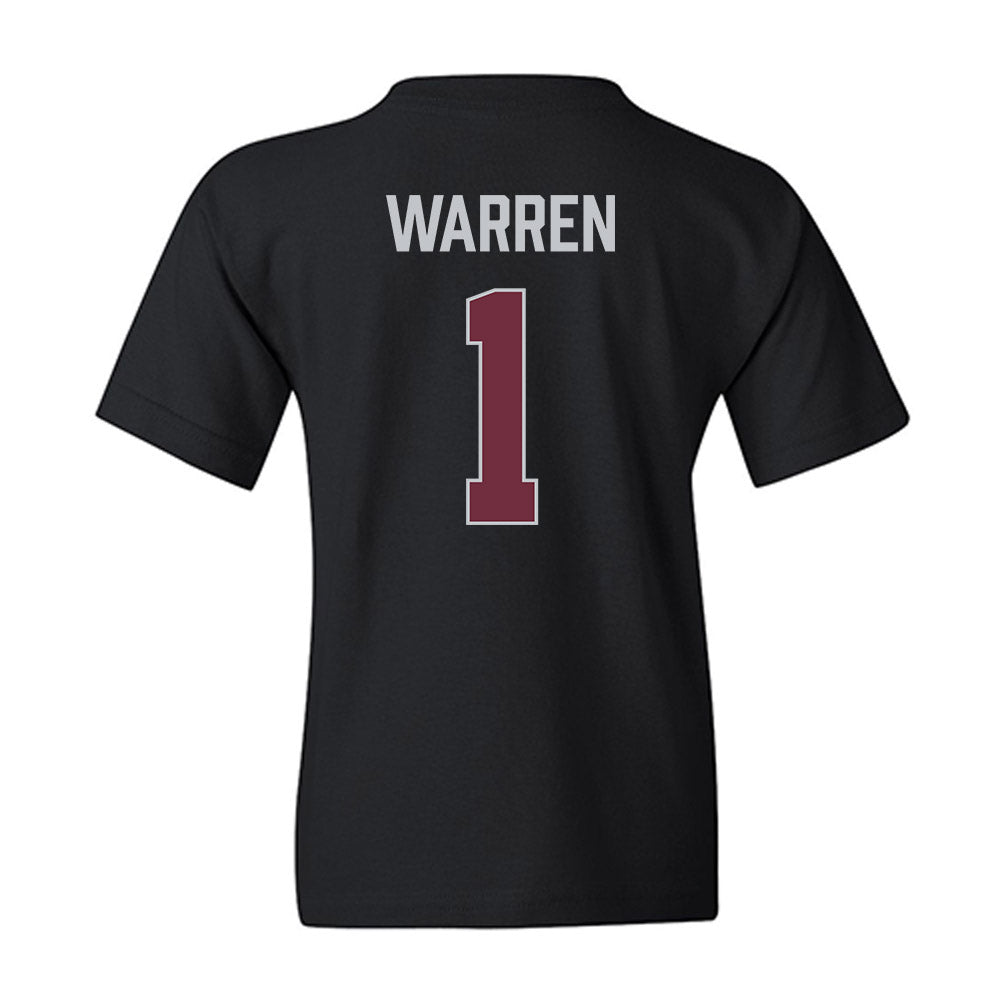 Mississippi State - NCAA Men's Basketball : Dellquan Warren - Vintage Basketball Youth T-Shirt-1