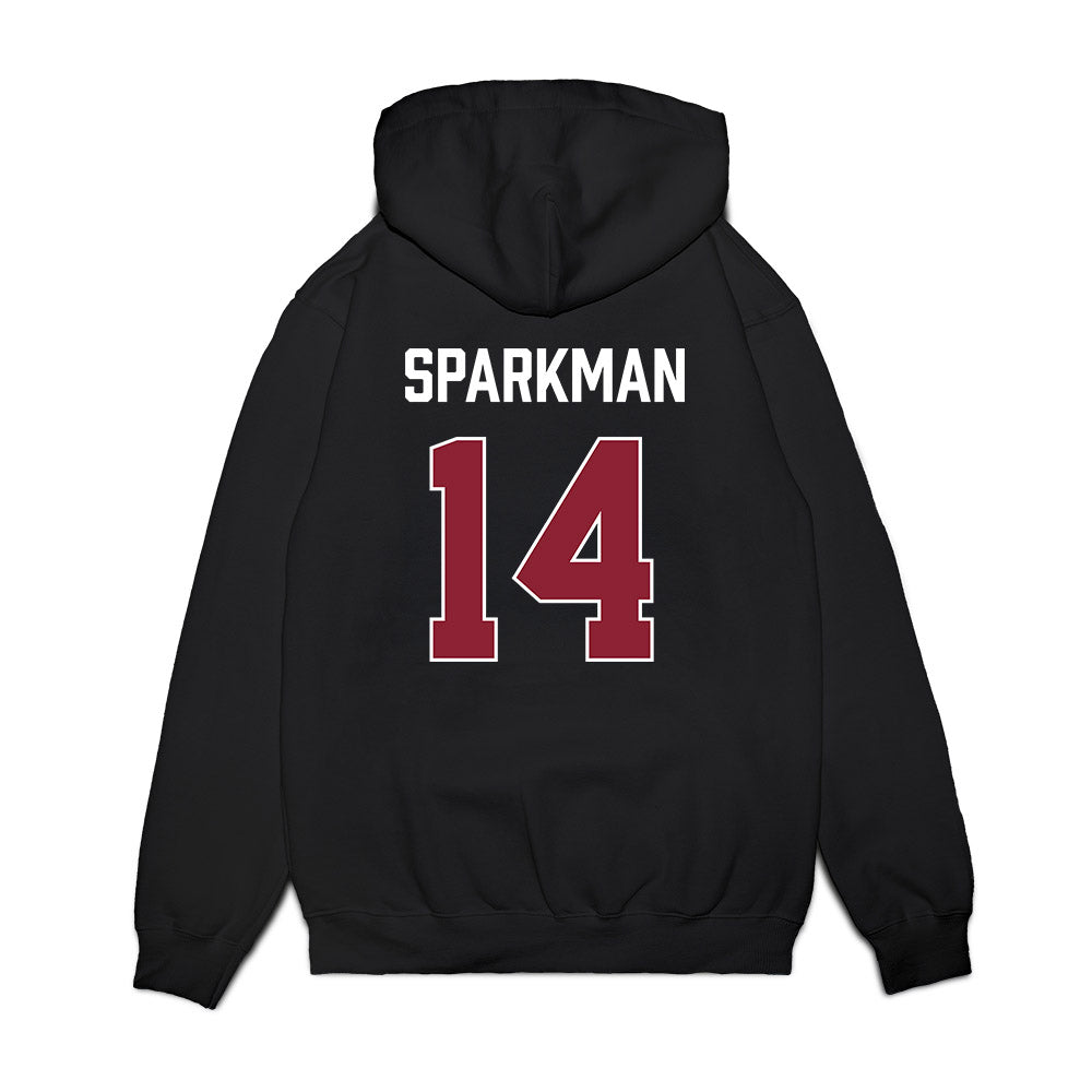South Carolina - NCAA Men's Basketball : Eli Sparkman - Gamecocks Shersey Premium Hooded Sweatshirt-1