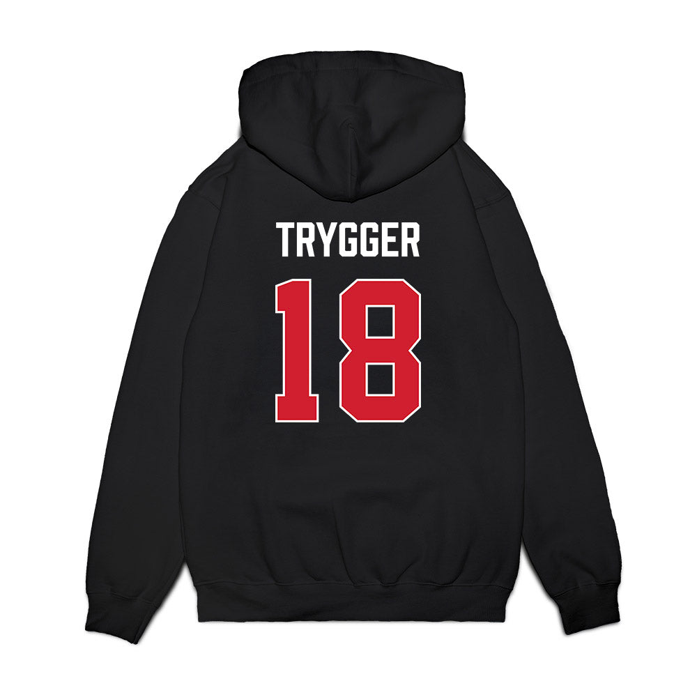 NC State - NCAA Women's Basketball : Tilda Trygger - Vintage Shersey Premium Hooded Sweatshirt-1