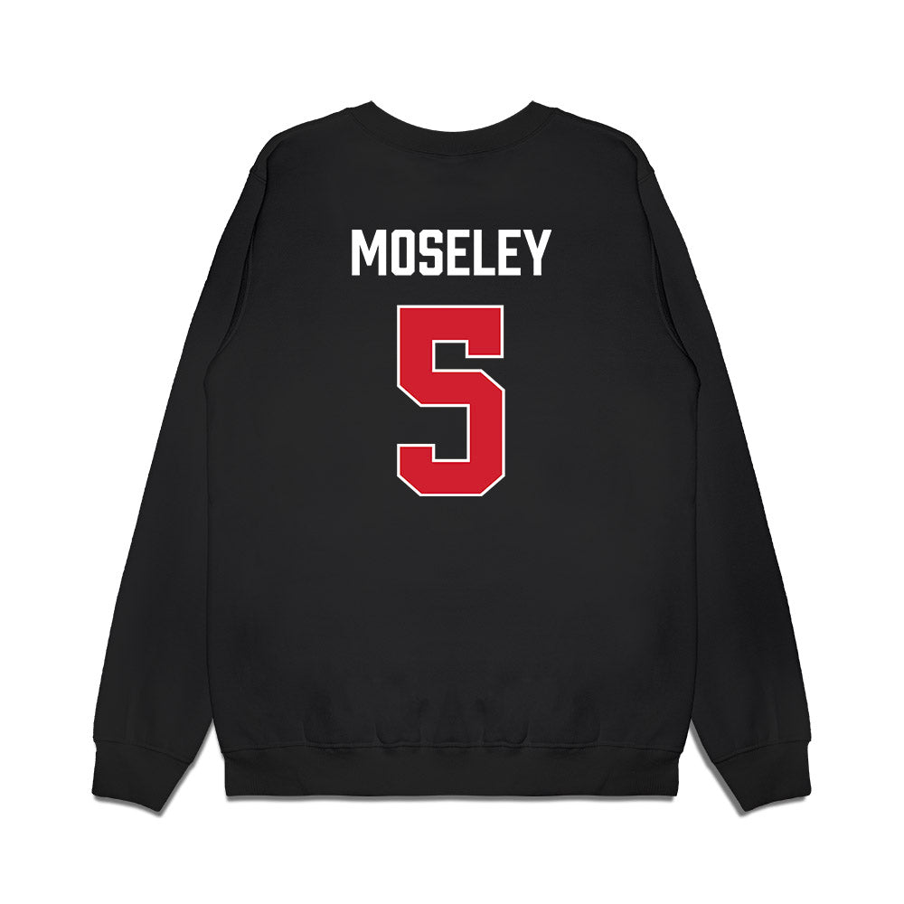Texas Tech - NCAA Men's Basketball : Josiah Moseley - Vintage Basketball Premium Crewneck Sweatshirt-1