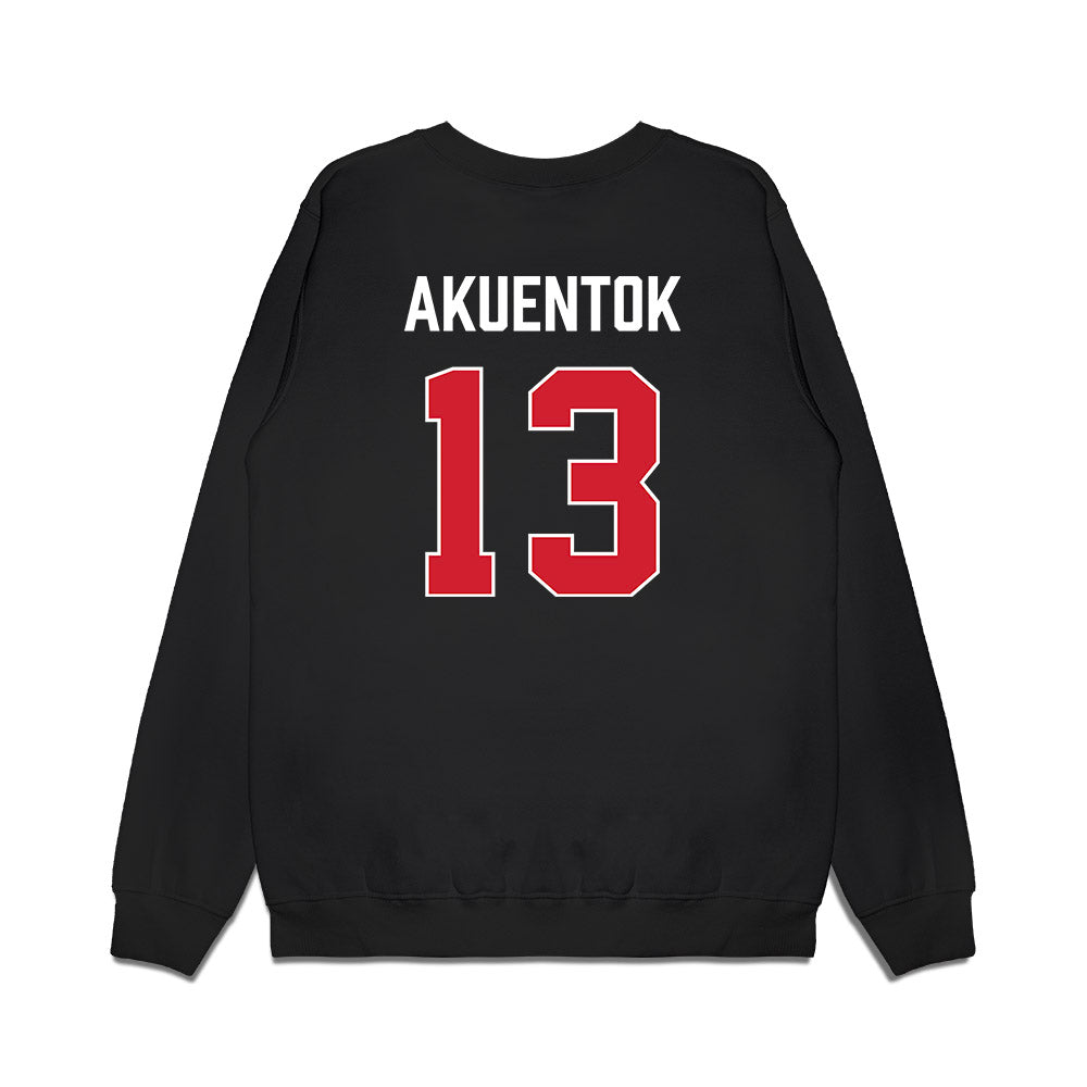 Texas Tech - NCAA Men's Basketball : Marial Akuentok - Vintage Basketball Premium Crewneck Sweatshirt-1