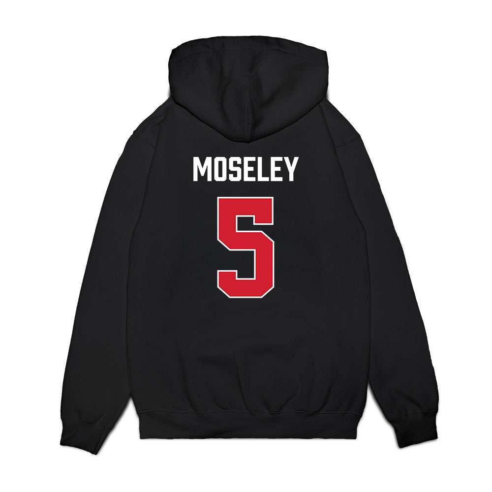 Texas Tech - NCAA Men's Basketball : Josiah Moseley - Vintage Basketball Premium Hooded Sweatshirt-1