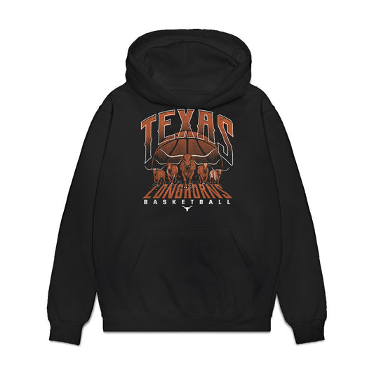 Texas - NCAA Men's Basketball : Cole Bott - Vintage Basketball Premium Hooded Sweatshirt-0