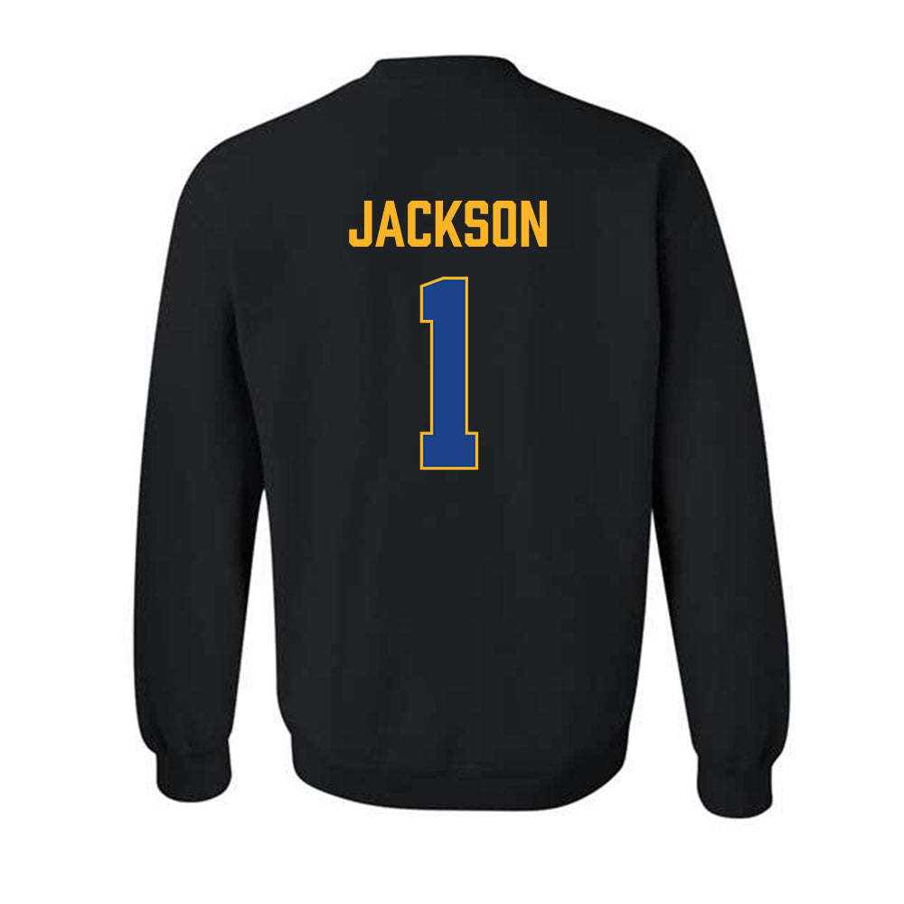 Pittsburgh - NCAA Men's Basketball : Dishon Jackson - Vintage Shersey Crewneck Sweatshirt-1