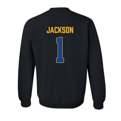 Pittsburgh - NCAA Men's Basketball : Dishon Jackson - Vintage Shersey Crewneck Sweatshirt-1