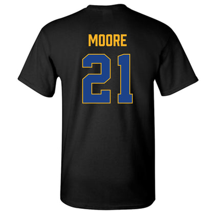 Pittsburgh - NCAA Men's Basketball : Macari Moore - Vintage Shersey T-Shirt-1