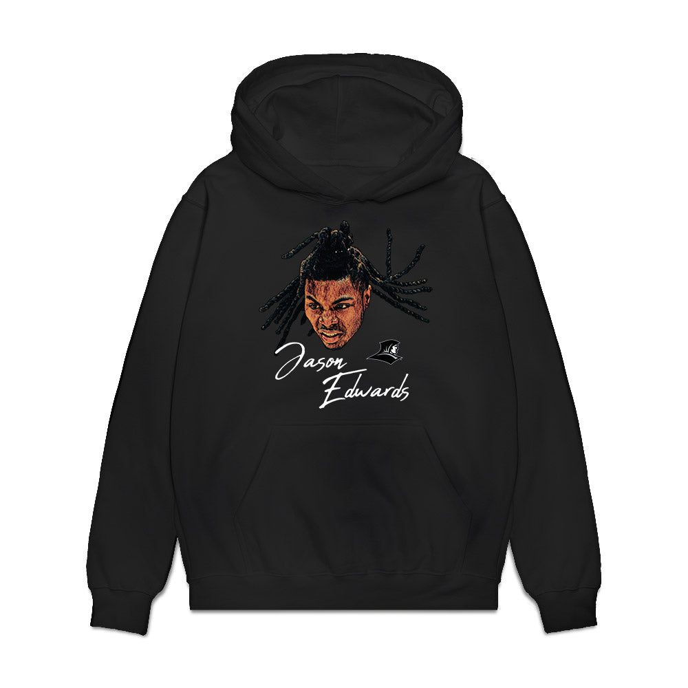 Providence - NCAA Men's Basketball : Jason Edwards - Graphic Premium Hooded Sweatshirt-0