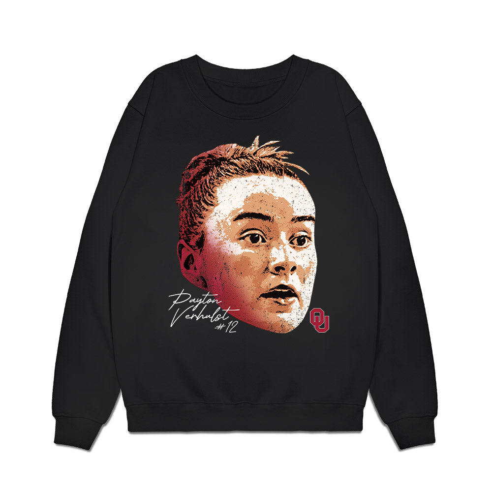 Oklahoma - NCAA Women's Basketball : Payton Verhulst - Graphic Premium Crewneck Sweatshirt-0