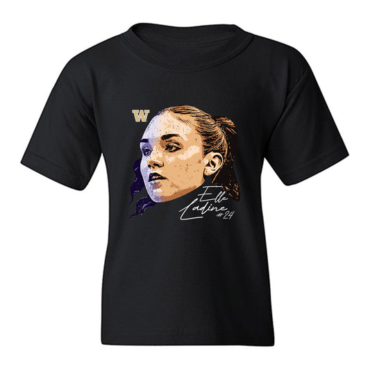 Washington - NCAA Women's Basketball : Elle Ladine - Game Face Youth T-Shirt-0