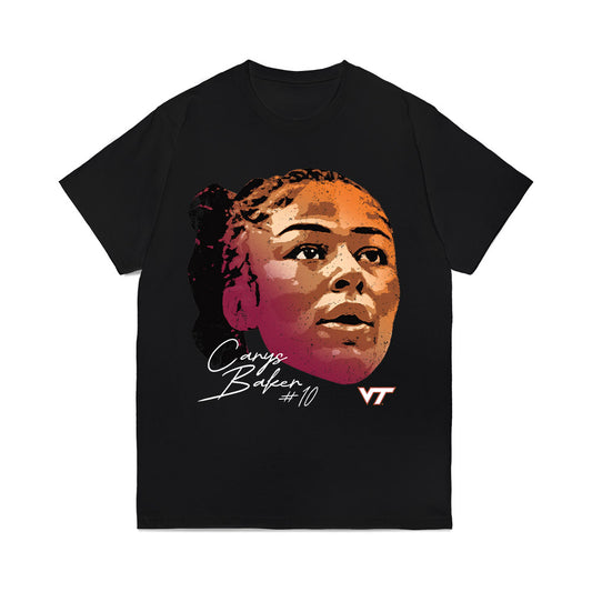 Virginia Tech - NCAA Women's Basketball : Carys Baker - Game Face Comfort Colors T-Shirt-0
