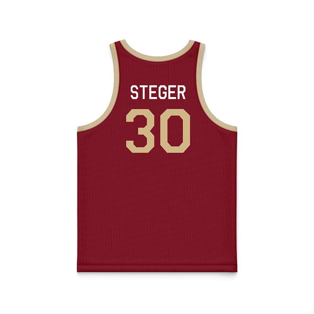Boston College - NCAA Men's Basketball : Caleb Steger - Hardwood Reissue Basketball Jersey-1