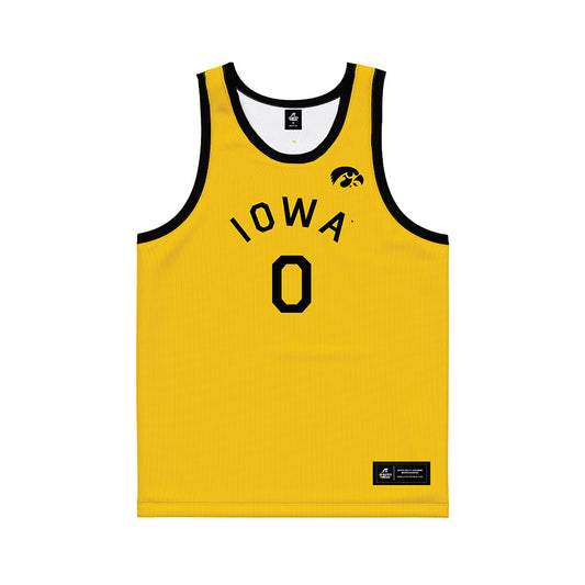 Iowa - NCAA Men's Basketball : Even Brauns - Hardwood Reissue Basketball Jersey-0
