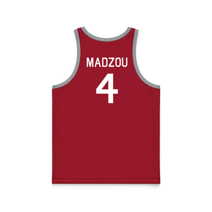 WSU - NCAA Men's Basketball : Brunel Madzou - Hardwood Reissue Basketball Jersey-1