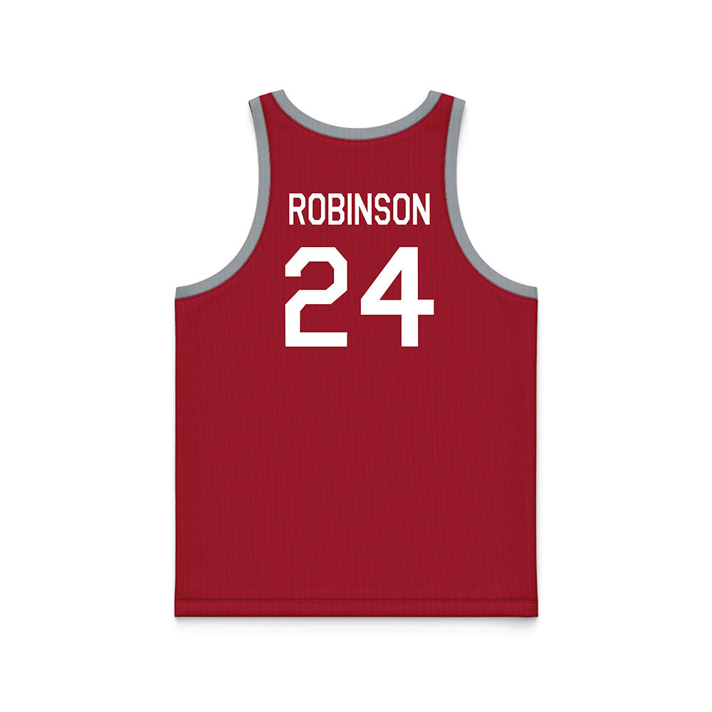WSU - NCAA Men's Basketball : Dominik Robinson - Hardwood Reissue Basketball Jersey-1