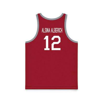 WSU - NCAA Women's Basketball : Marta Alsina Alberich - Hardwood Reissue Basketball Jersey-1