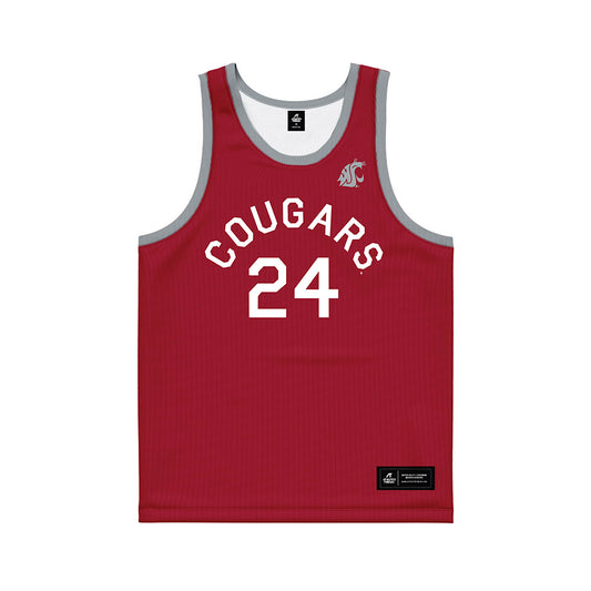 WSU - NCAA Men's Basketball : Dominik Robinson - Hardwood Reissue Basketball Jersey-0