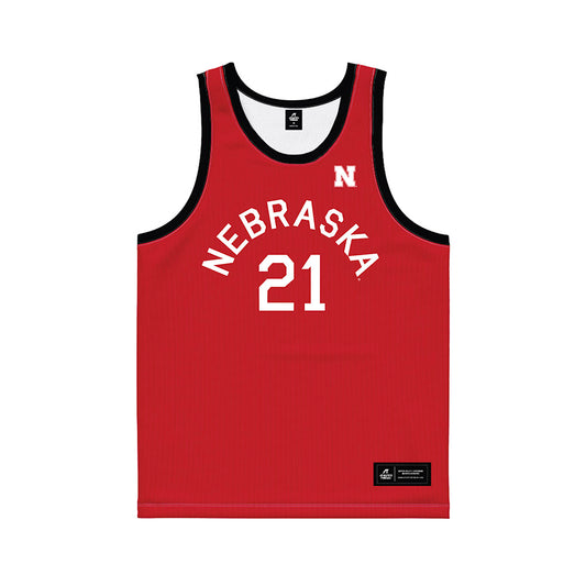 Nebraska - NCAA Men's Basketball : Pryce Sandfort - Hardwood Reissue Basketball Jersey-0