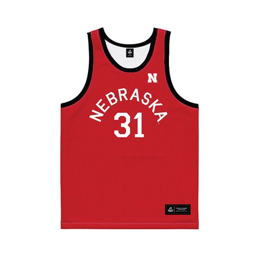 Nebraska - NCAA Men's Basketball : Cale Jacobsen - Hardwood Reissue Basketball Jersey-0