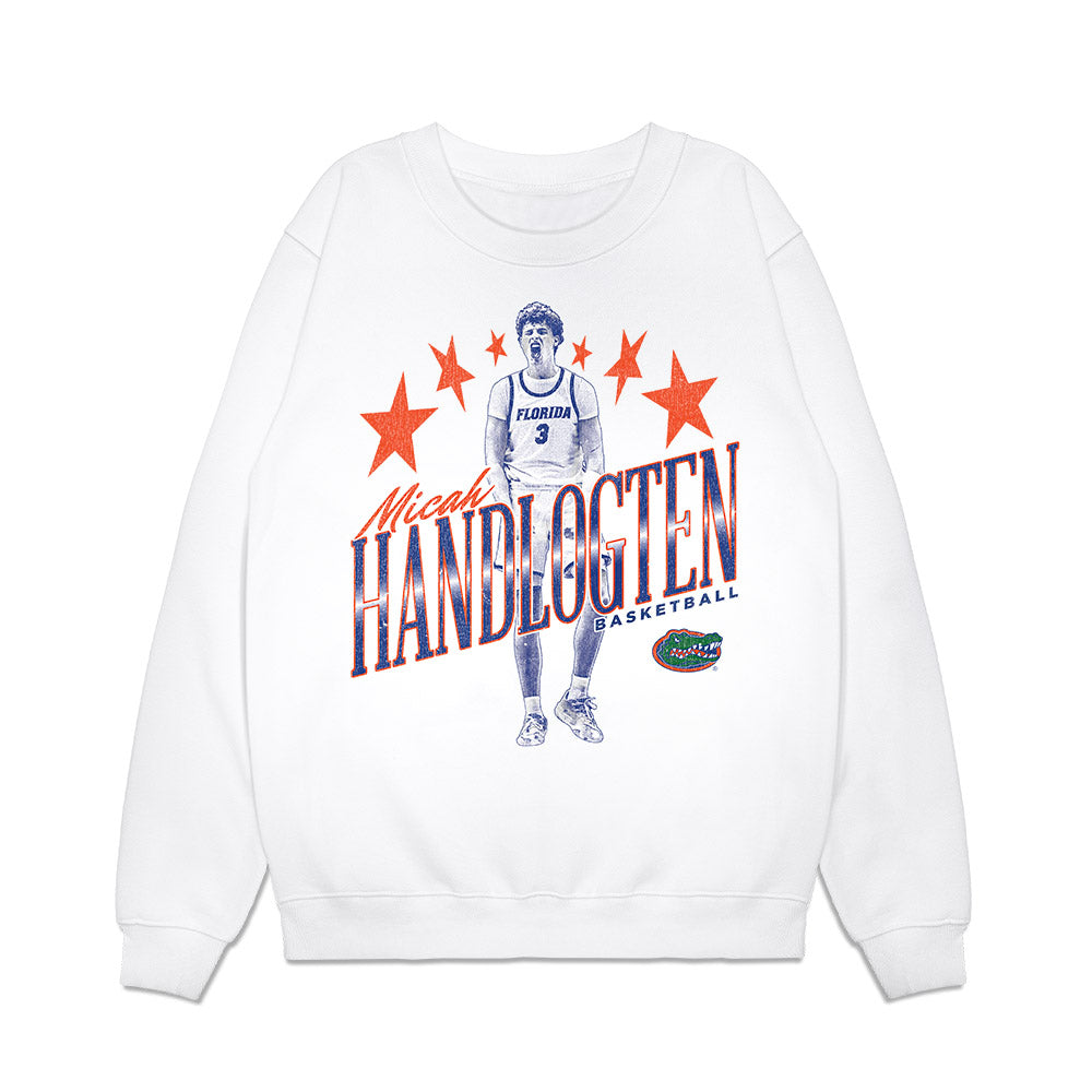 Florida - NCAA Men's Basketball : Micah Handlogten - Graphic Premium Crewneck Sweatshirt-0