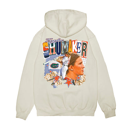 Florida - NCAA Softball : Taylor Shumaker - Cutout Collage Premium Hooded Sweatshirt-1