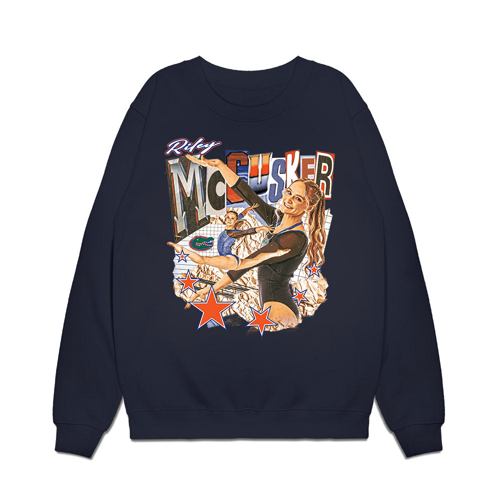 Florida - NCAA Women's Gymnastics : Riley McCusker - Cutout Collage Premium Crewneck Sweatshirt-0