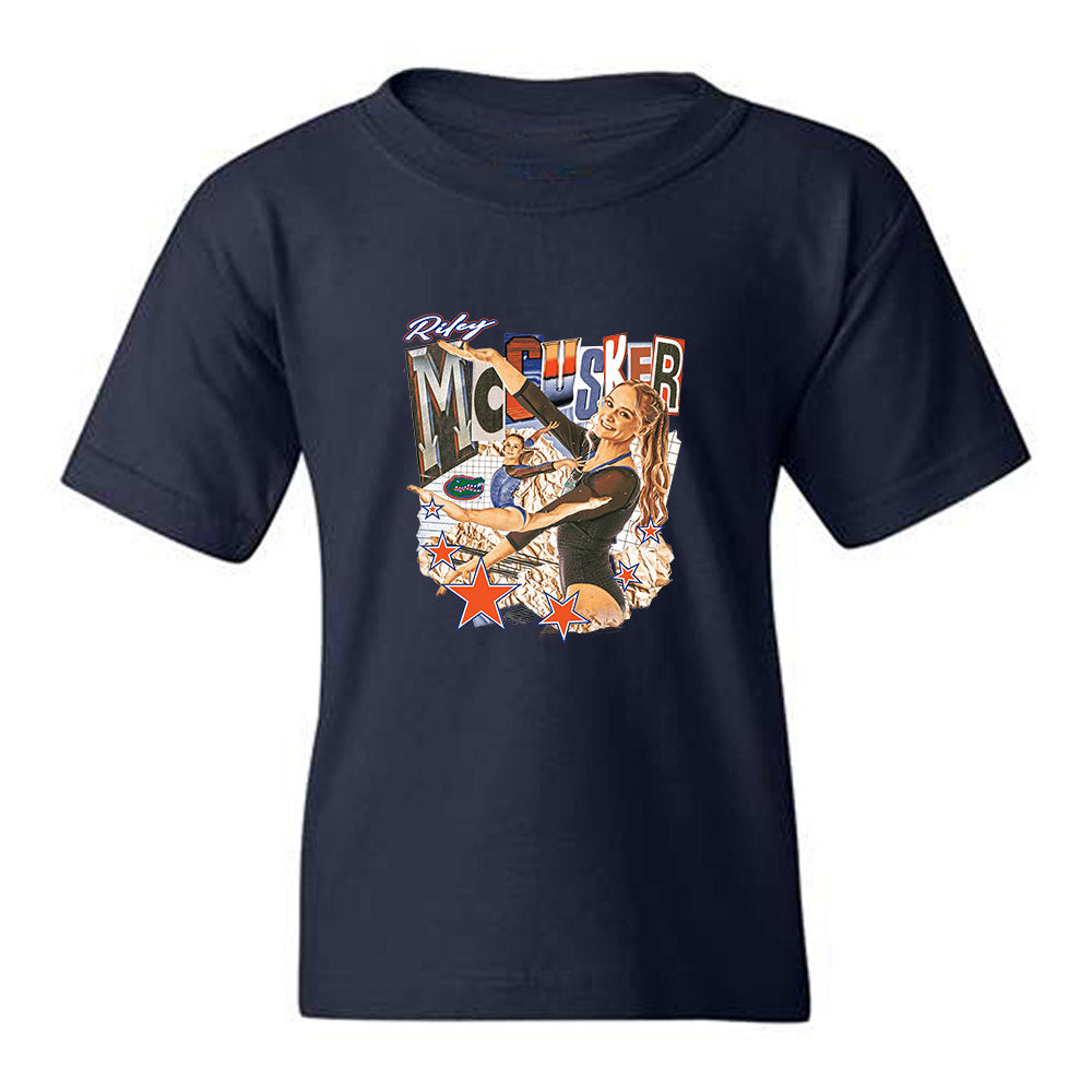 Florida - NCAA Women's Gymnastics : Riley McCusker - Cutout Collage Youth T-Shirt-0