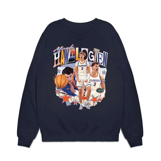Florida - NCAA Men's Basketball : Micah Handlogten - Cutout Collage Premium Crewneck Sweatshirt-0
