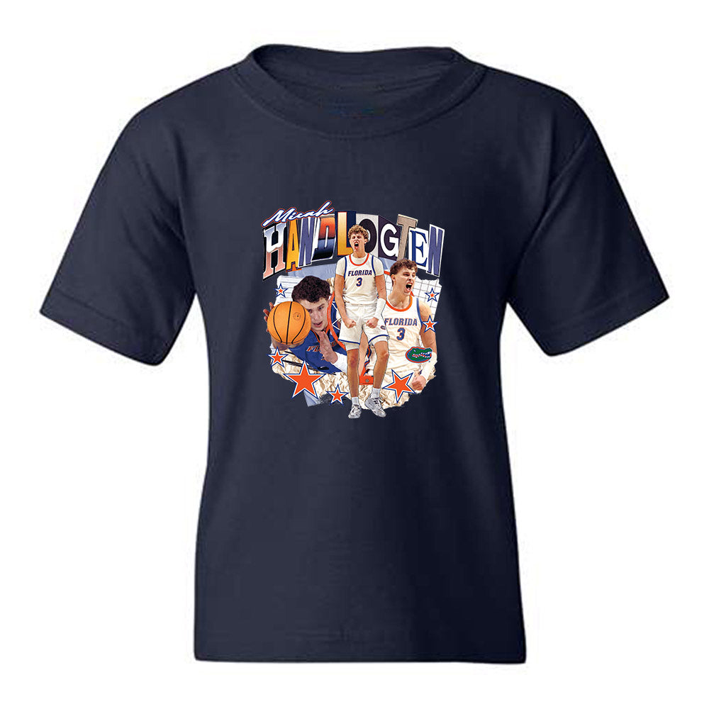 Florida - NCAA Men's Basketball : Micah Handlogten - Cutout Collage Youth T-Shirt-0