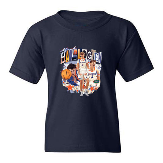 Florida - NCAA Men's Basketball : Micah Handlogten - Cutout Collage Youth T-Shirt-0