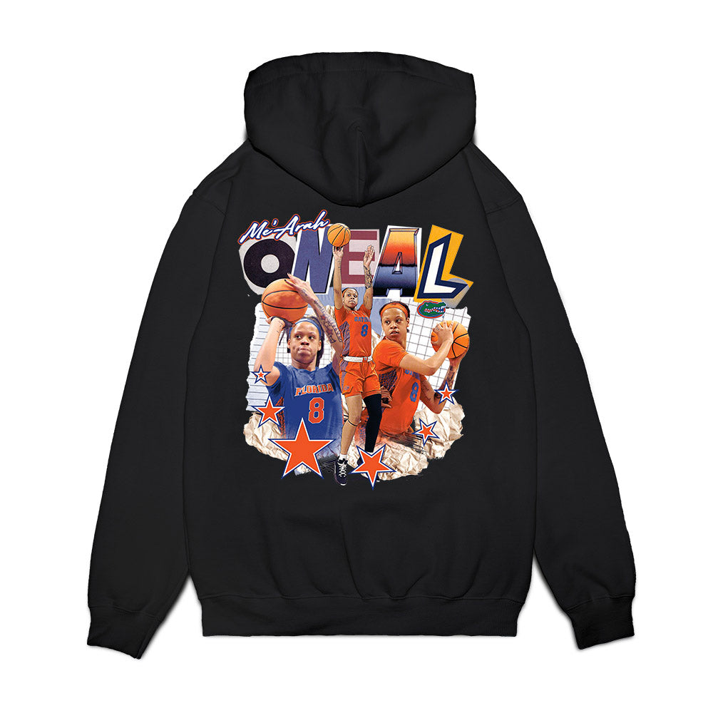 Florida - NCAA Women's Basketball : Mearah Oneal - Cutout Collage Premium Hooded Sweatshirt-1
