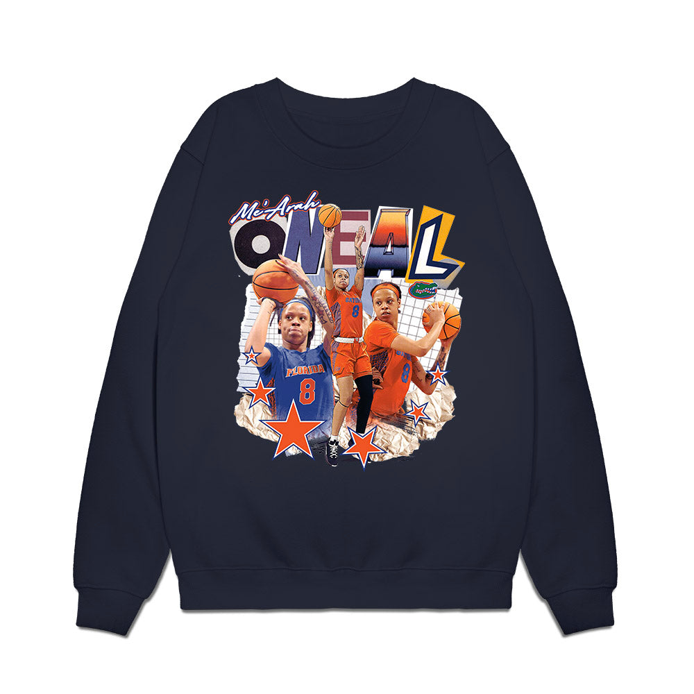 Florida - NCAA Women's Basketball : Mearah Oneal - Cutout Collage Premium Crewneck Sweatshirt-0
