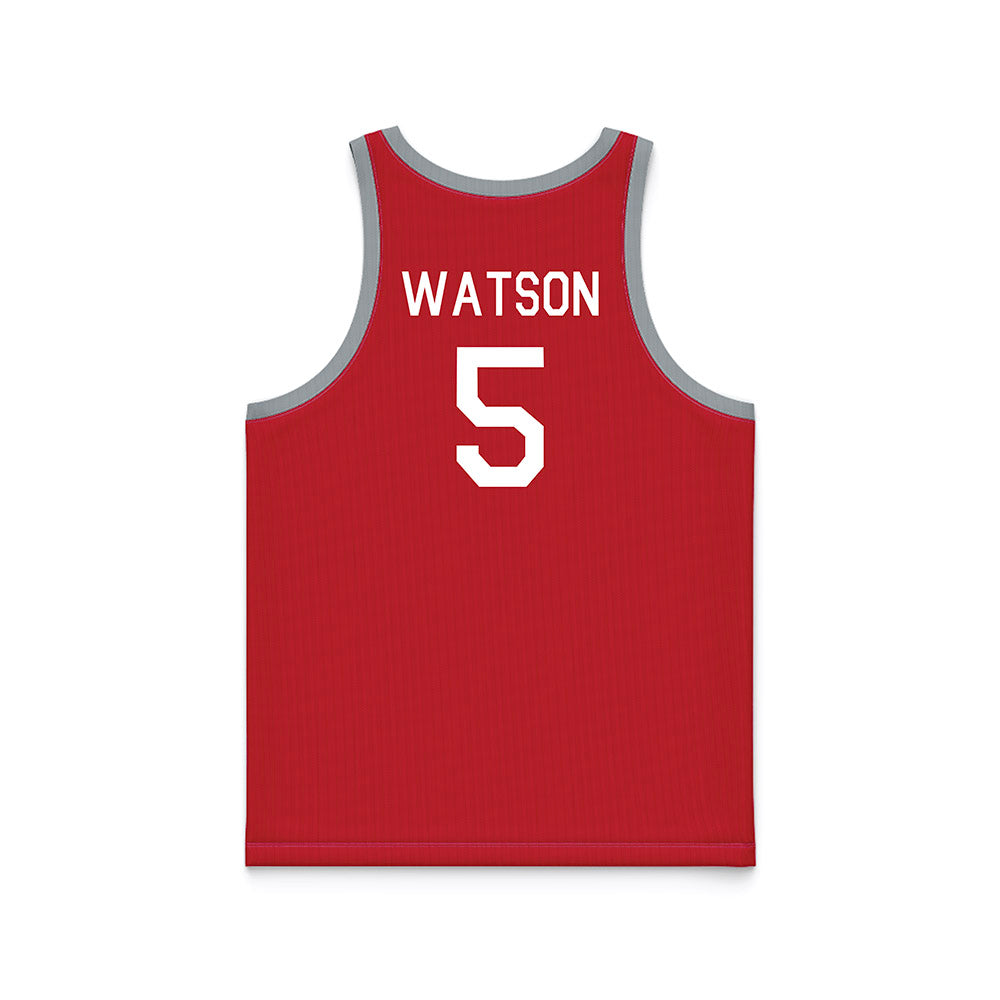 Ohio State - NCAA Women's Basketball : Ava Watson - Red Hardwood Basketball Jersey-1