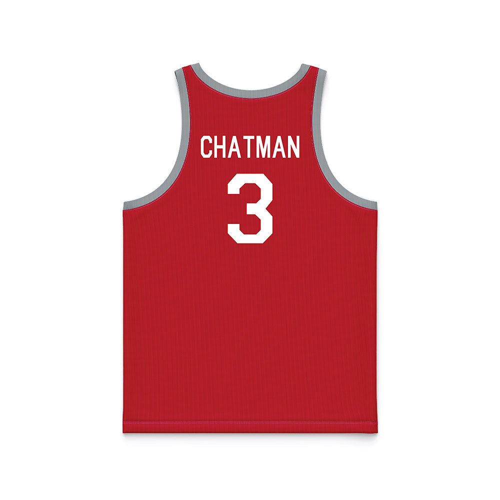 Ohio State - NCAA Men's Basketball : Taison Chatman - Red Hardwood Basketball Jersey-1
