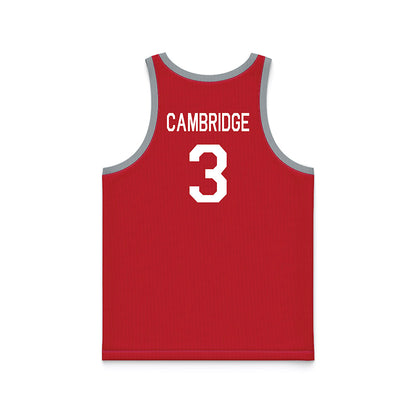 Ohio State - NCAA Women's Basketball : Kennedy Cambridge - Red Hardwood Basketball Jersey-1