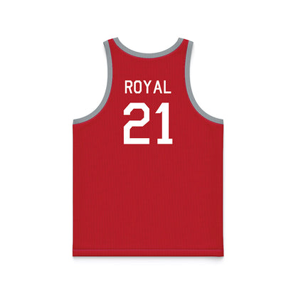 Ohio State - NCAA Men's Basketball : Devin Royal - Red Hardwood Basketball Jersey-1